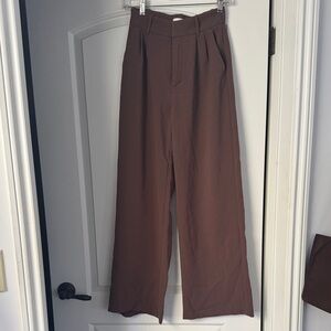 Abercrombie & Fitch Brown Wide-Leg Trousers XS